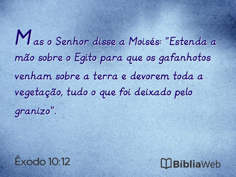 Êxodo 10:12 em imagem para compartilhar
