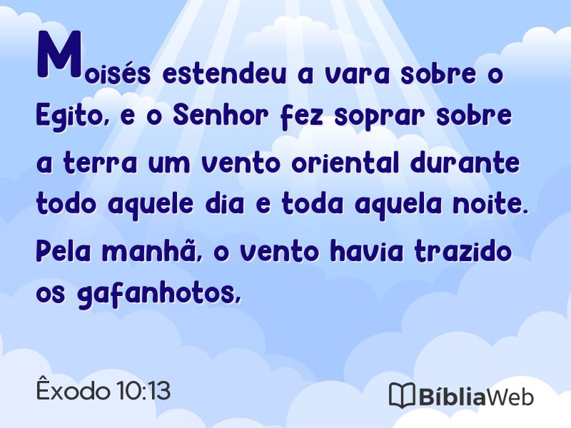 Êxodo 10:13 em imagem para compartilhar