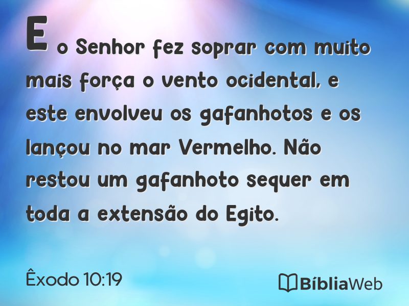 Êxodo 10:19 em imagem para compartilhar