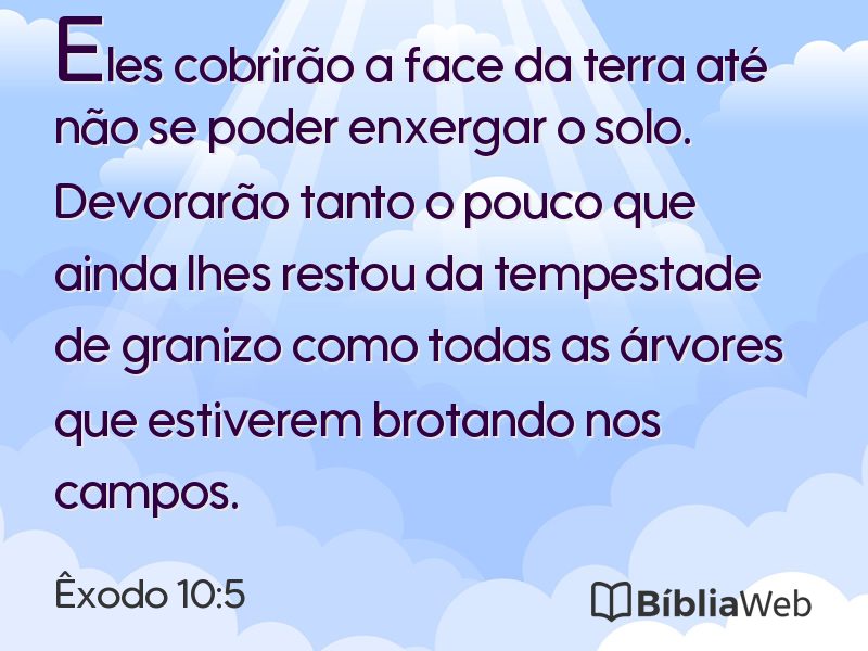Êxodo 10:5 em imagem para compartilhar