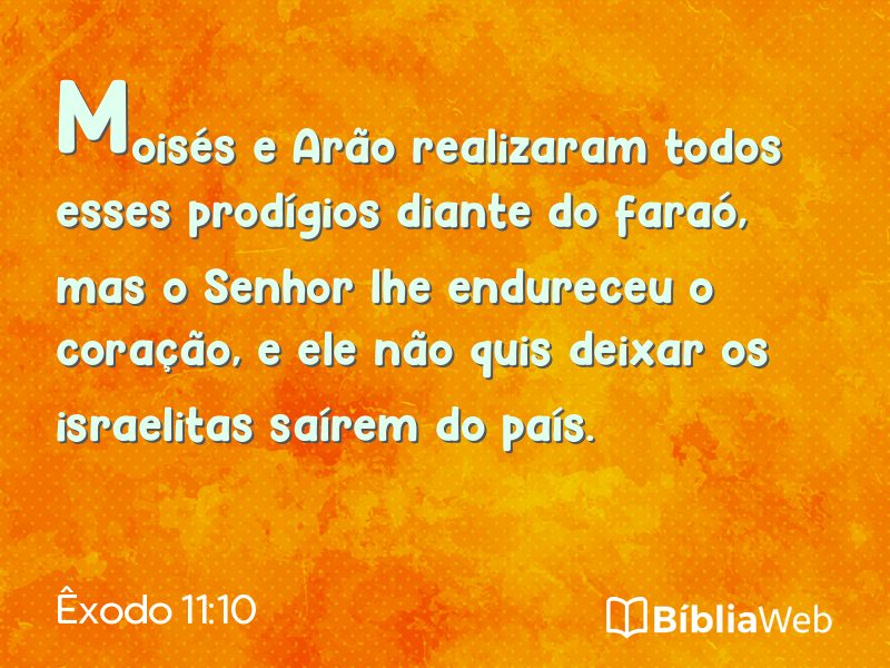Êxodo 11:10 em imagem para compartilhar