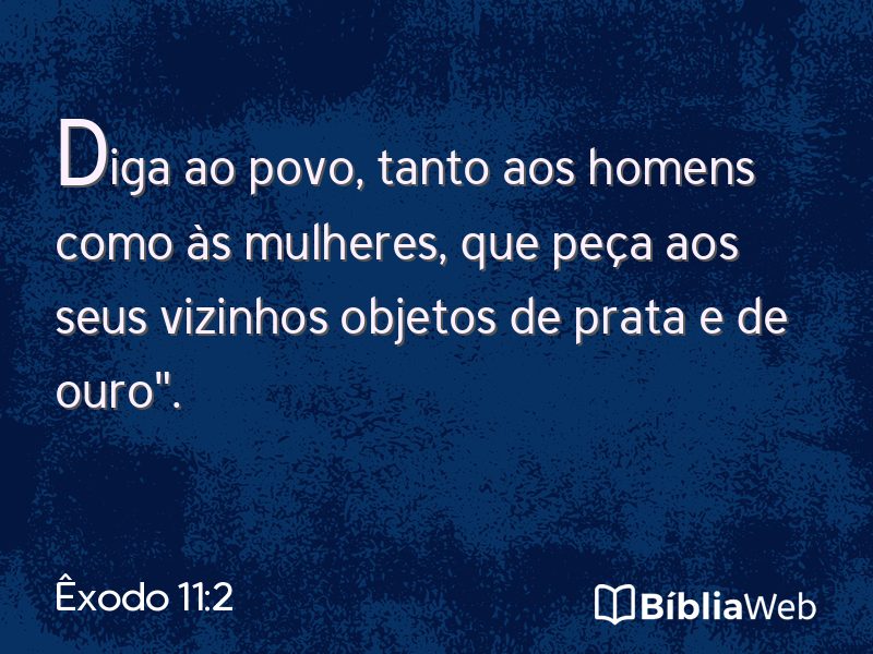 Êxodo 11:2 em imagem para compartilhar
