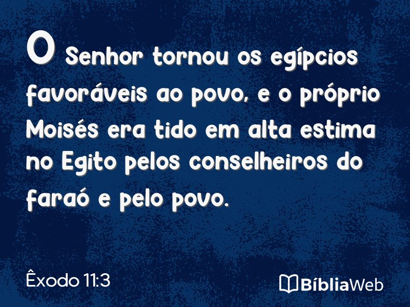 Êxodo 11:3 em imagem para compartilhar