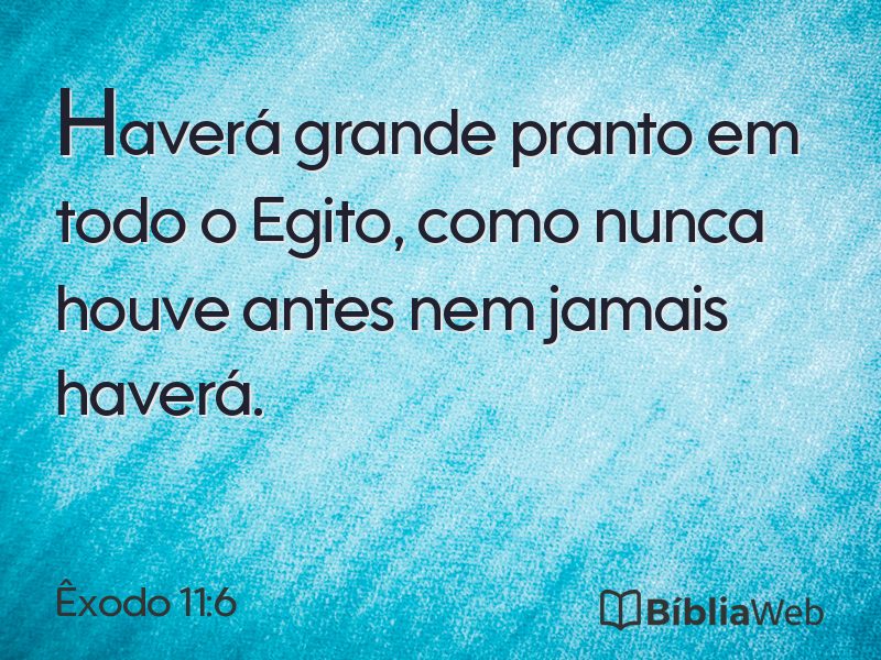 Êxodo 11:6 em imagem para compartilhar
