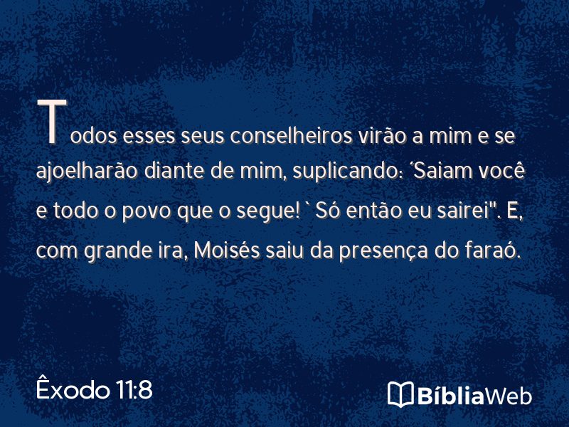 Êxodo 11:8 em imagem para compartilhar