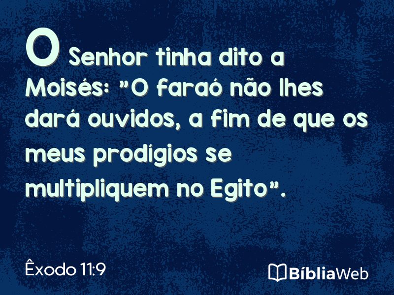 Êxodo 11:9 em imagem para compartilhar