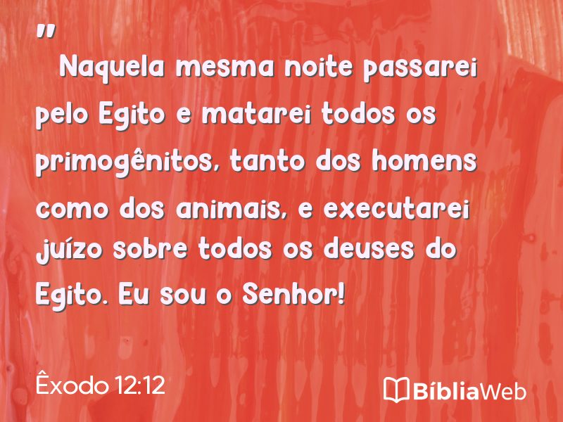 Êxodo 12:12 em imagem para compartilhar