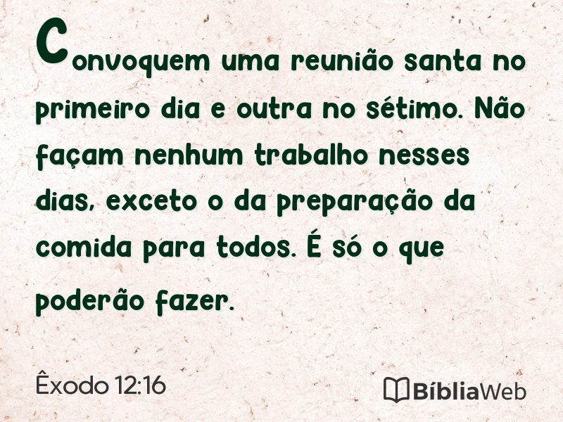 Êxodo 12:16 em imagem para compartilhar