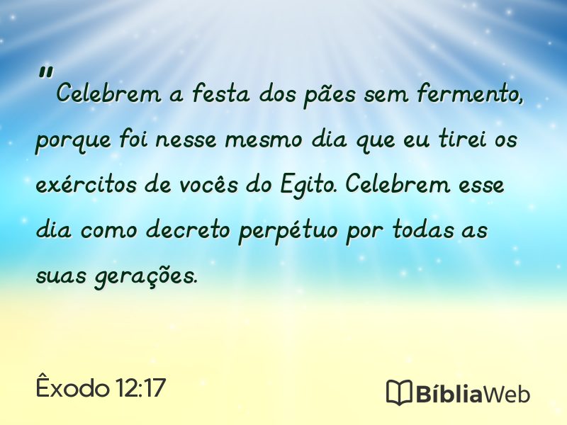 Êxodo 12:17 em imagem para compartilhar