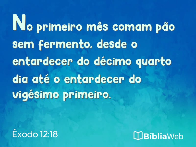 Êxodo 12:18 em imagem para compartilhar