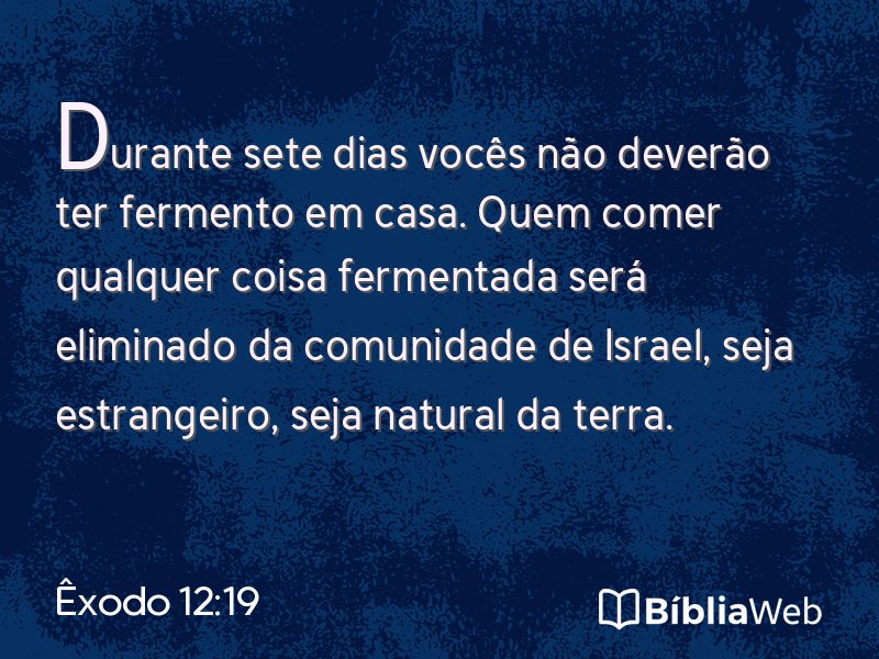 Êxodo 12:19 em imagem para compartilhar