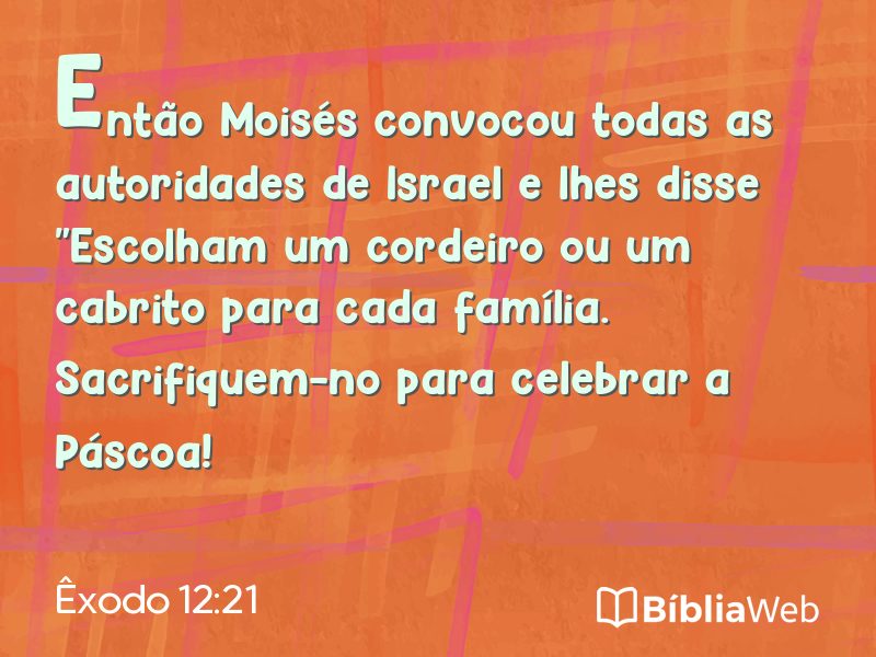 Êxodo 12:21 em imagem para compartilhar