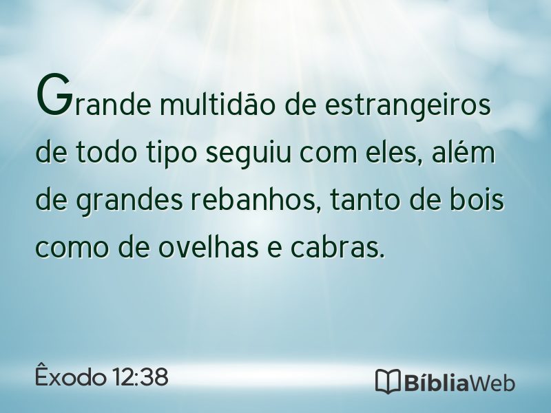 Êxodo 12:38 em imagem para compartilhar