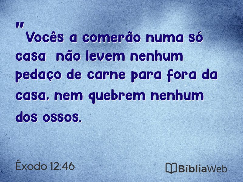 Êxodo 12:46 em imagem para compartilhar