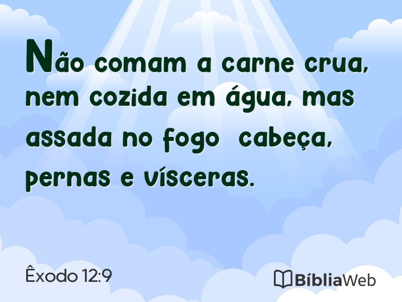 Êxodo 12:9 em imagem para compartilhar