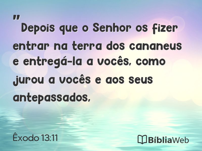 Êxodo 13:11 em imagem para compartilhar