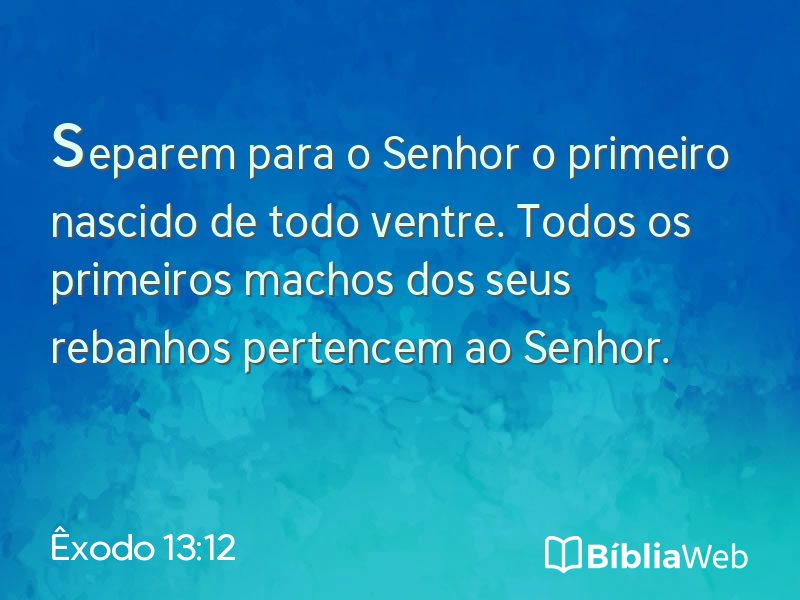 Êxodo 13:12 em imagem para compartilhar