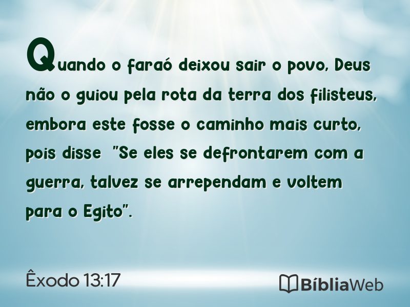 Êxodo 13:17 em imagem para compartilhar