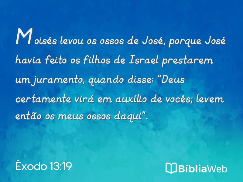 Êxodo 13:19 em imagem para compartilhar