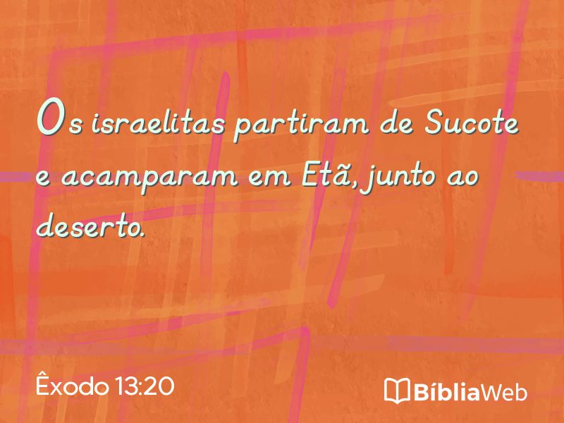 Êxodo 13:20 em imagem para compartilhar