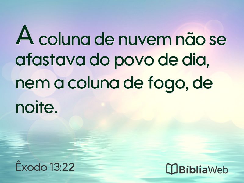 Êxodo 13:22 em imagem para compartilhar