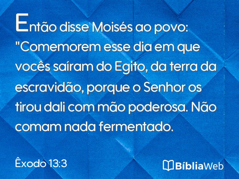Êxodo 13:3 em imagem para compartilhar
