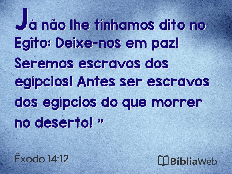 Êxodo 14:12 em imagem para compartilhar
