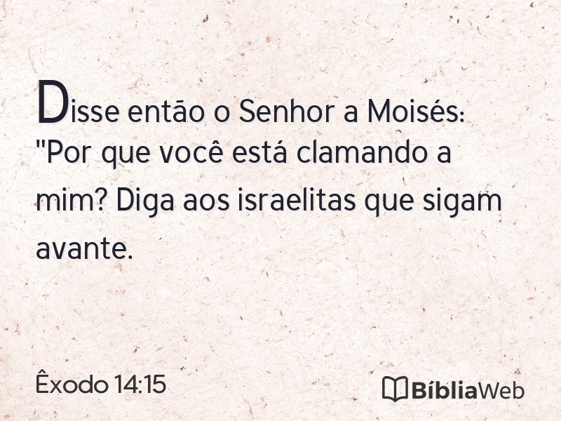 Êxodo 14:15 em imagem para compartilhar