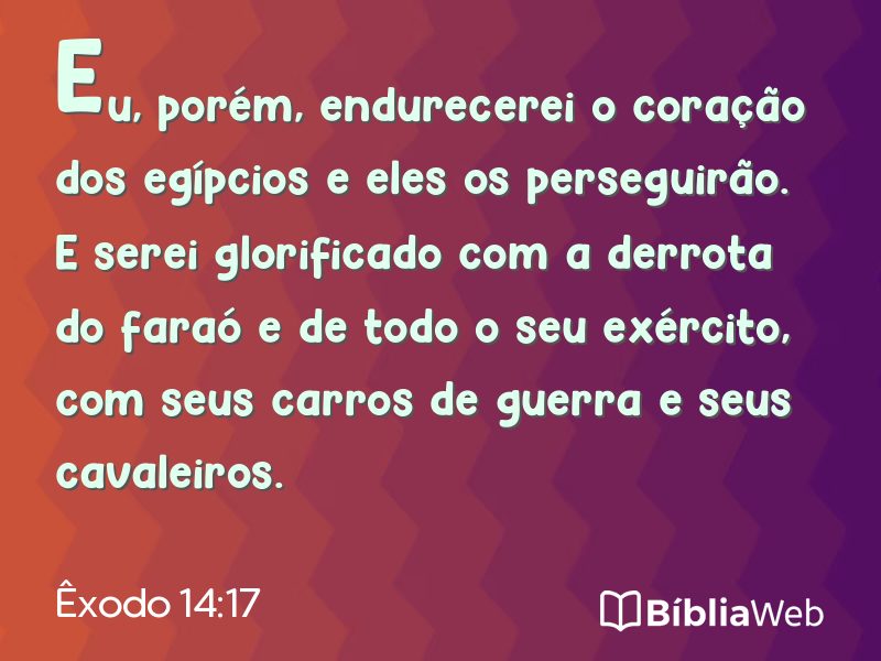 Êxodo 14:17 em imagem para compartilhar