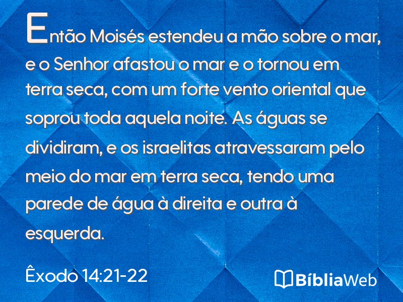 Êxodo 14:21-22 em imagem para compartilhar