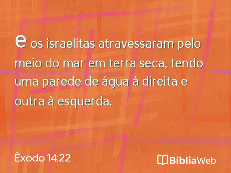 Êxodo 14:22 em imagem para compartilhar