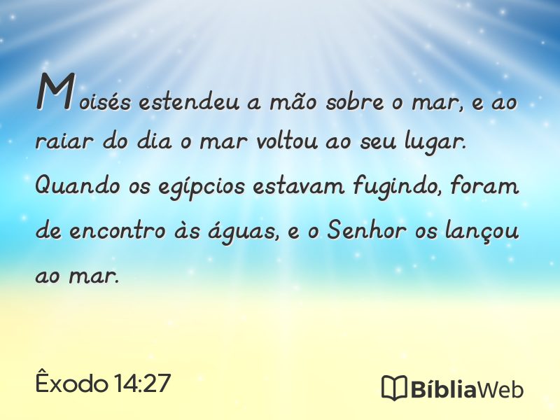 Êxodo 14:27 em imagem para compartilhar