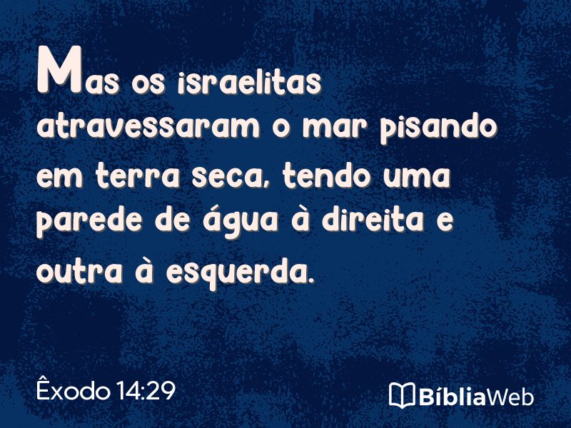 Êxodo 14:29 em imagem para compartilhar