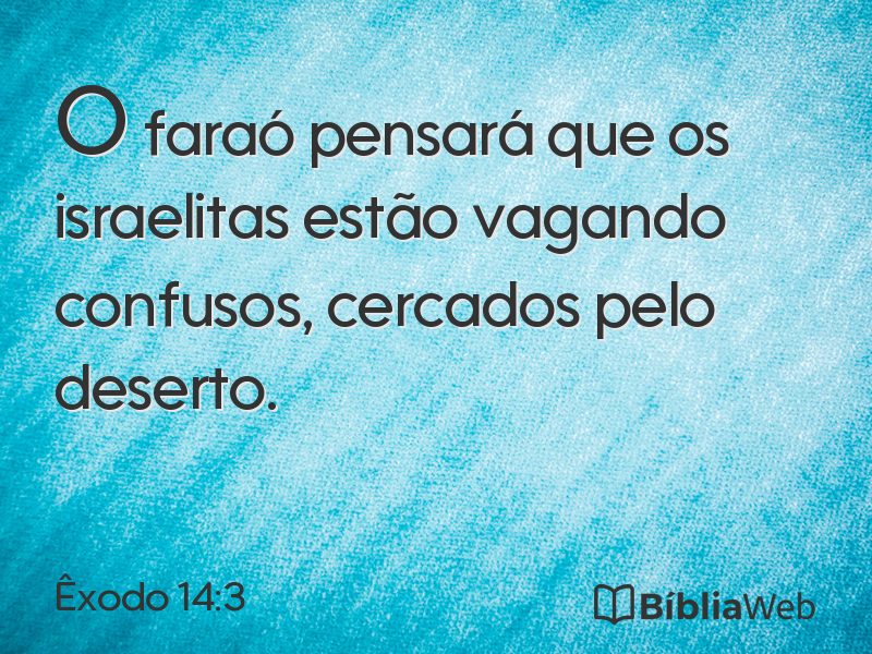 Êxodo 14:3 em imagem para compartilhar