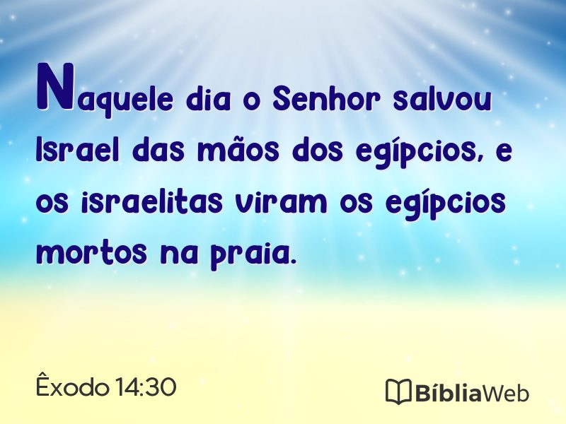 Êxodo 14:30 em imagem para compartilhar