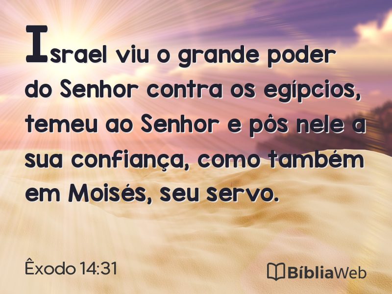 Êxodo 14:31 em imagem para compartilhar