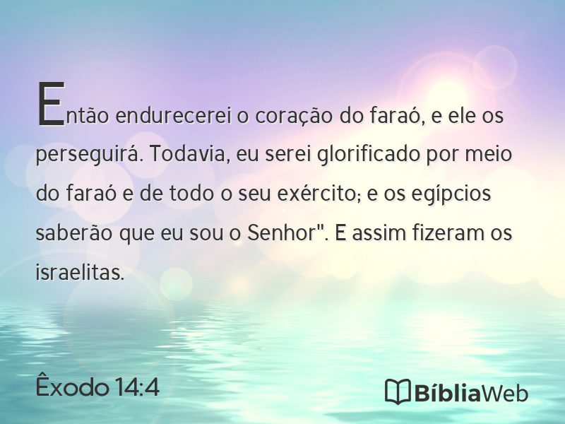 Êxodo 14:4 em imagem para compartilhar