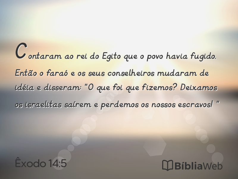 Êxodo 14:5 em imagem para compartilhar