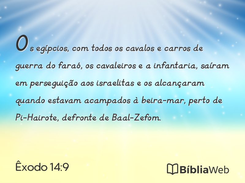 Êxodo 14:9 em imagem para compartilhar