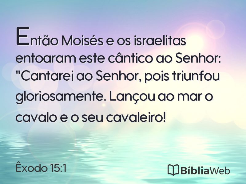 Êxodo 15:1 em imagem para compartilhar