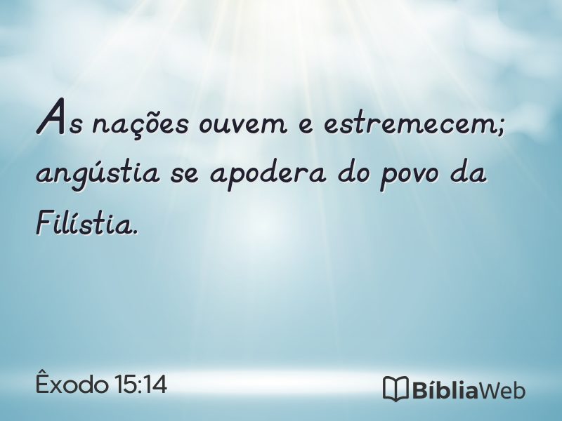 Êxodo 15:14 em imagem para compartilhar