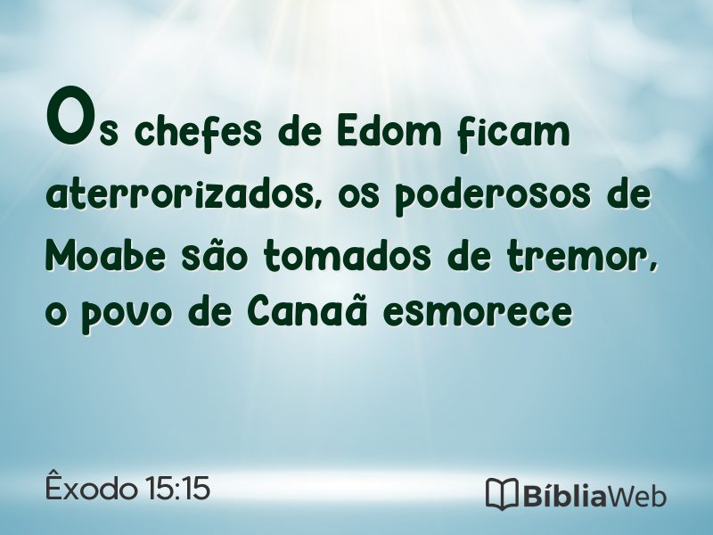 Êxodo 15:15 em imagem para compartilhar
