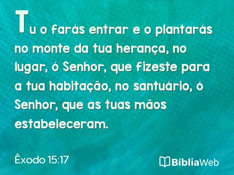 Êxodo 15:17 em imagem para compartilhar