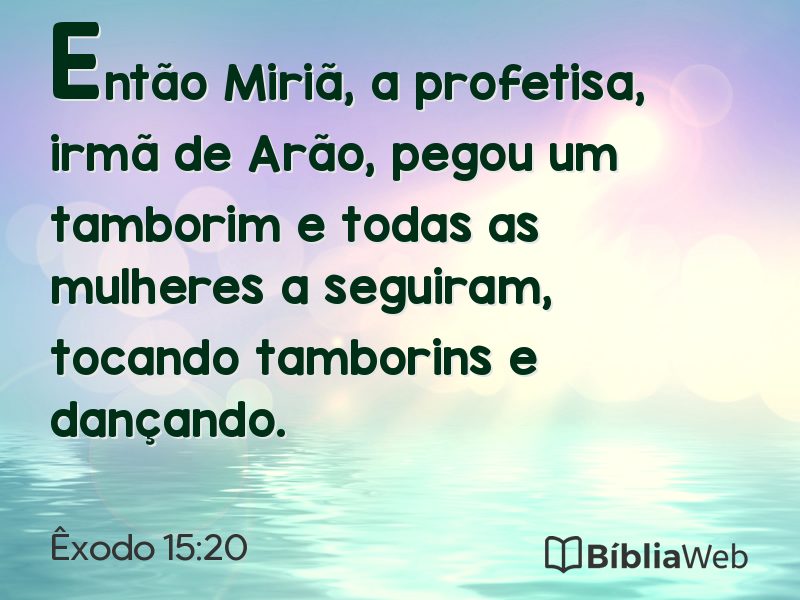 Êxodo 15:20 em imagem para compartilhar