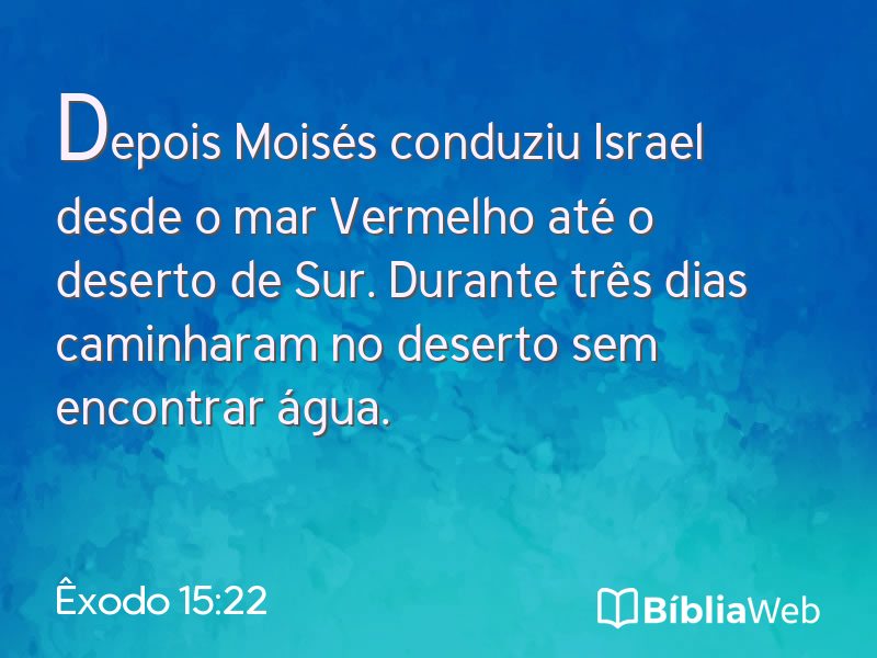 Êxodo 15:22 em imagem para compartilhar