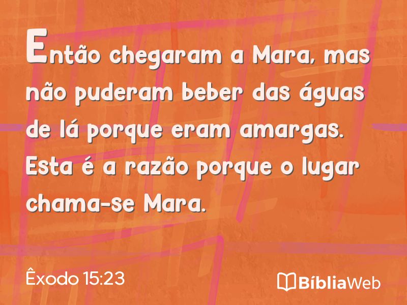 Êxodo 15:23 em imagem para compartilhar