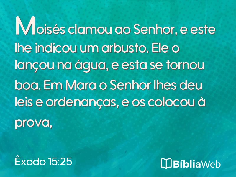 Êxodo 15:25 em imagem para compartilhar