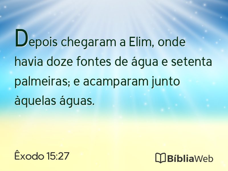 Êxodo 15:27 em imagem para compartilhar