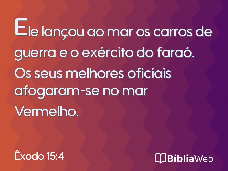Êxodo 15:4 em imagem para compartilhar