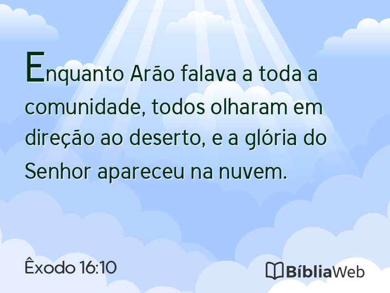 Êxodo 16:10 em imagem para compartilhar